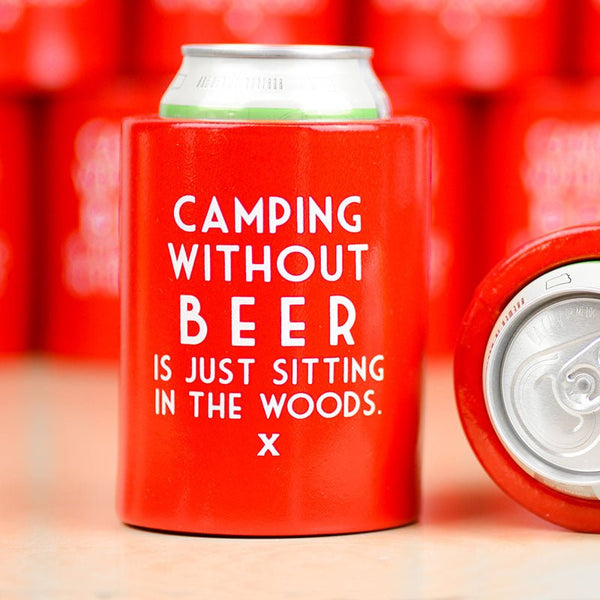 Camping Without Beer... Vintage Beer Koozie - M E R I W E T H E R