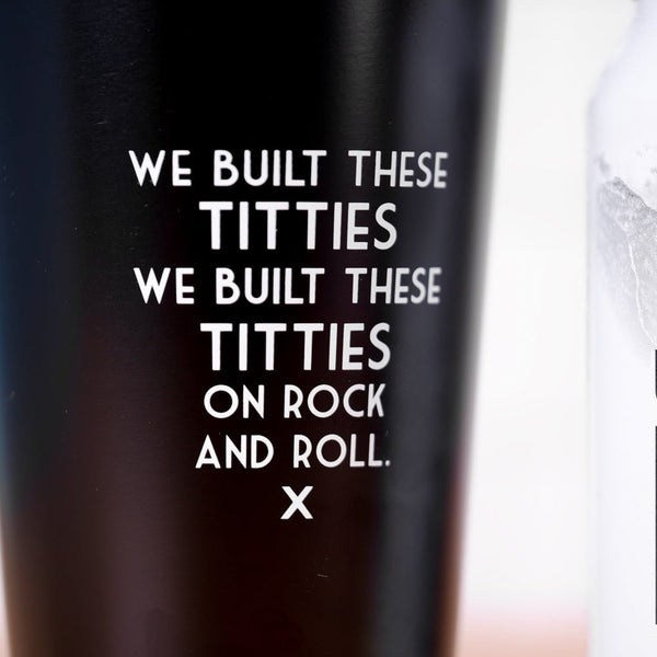 We Built These Titties - Wrong Lyrics Pint Glass - M E R I W E T H E R