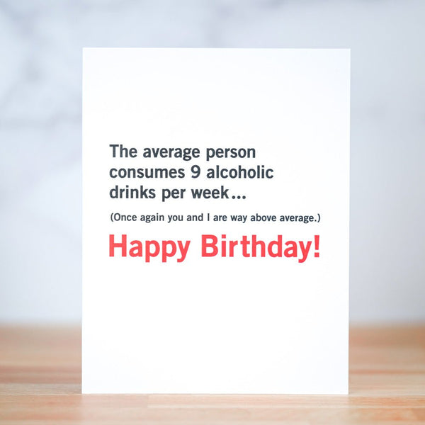 We're above average... Birthday card - M E R I W E T H E R