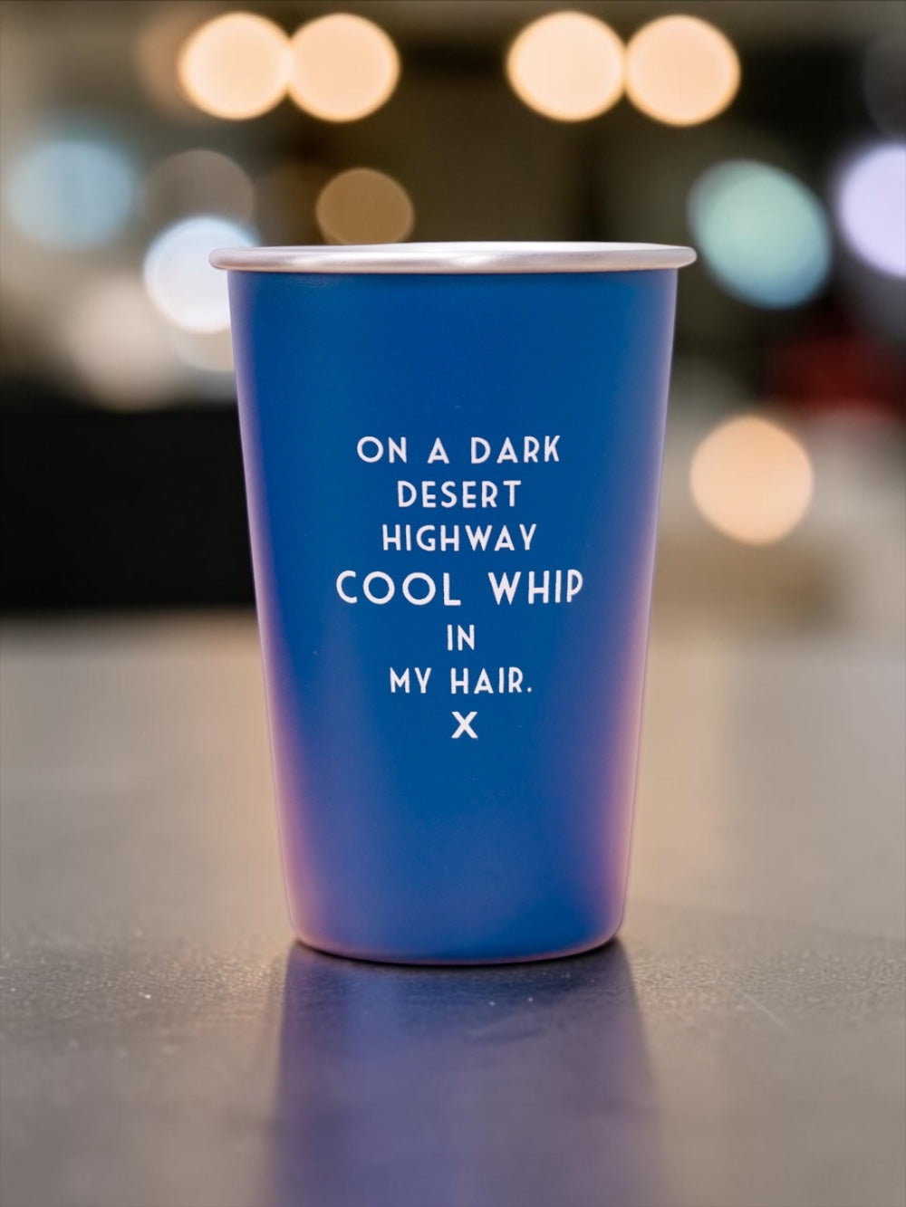 Cool whip in my hair... Mistaken Lyrics Pint Glass Blue