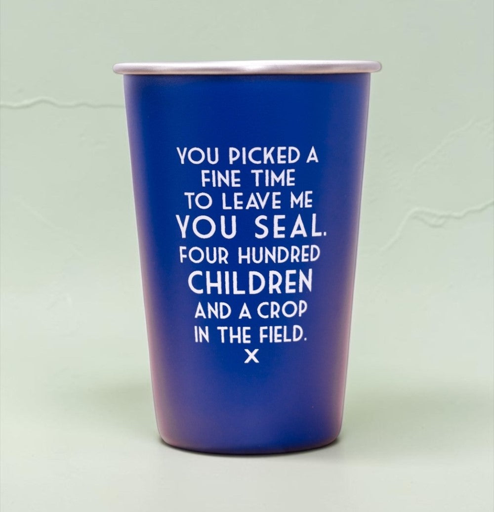 You picked a fine time... Mistaken Lyrics Pint Glass Blue