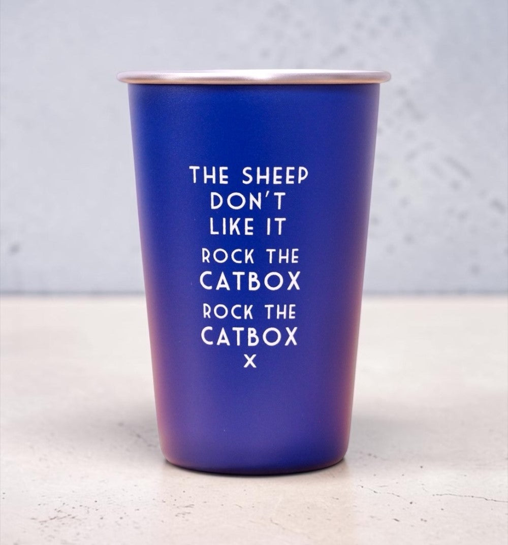 Rock the Catbox... Mistaken Lyrics Pint Glass Blue