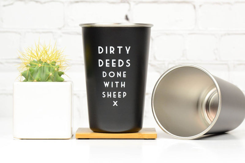 Dirty Deeds. Done with Sheep - Misundertood Lyrics Pint Glass - M E R I W E T H E R
