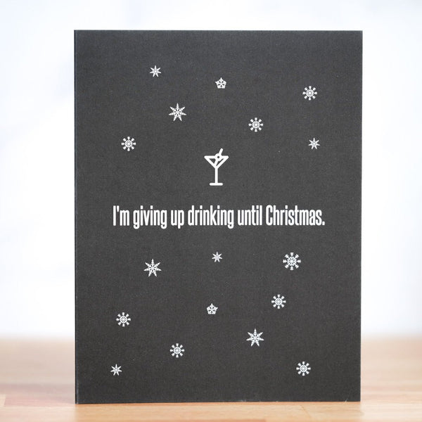 Drinking until Christmas... Christmas card - M E R I W E T H E R