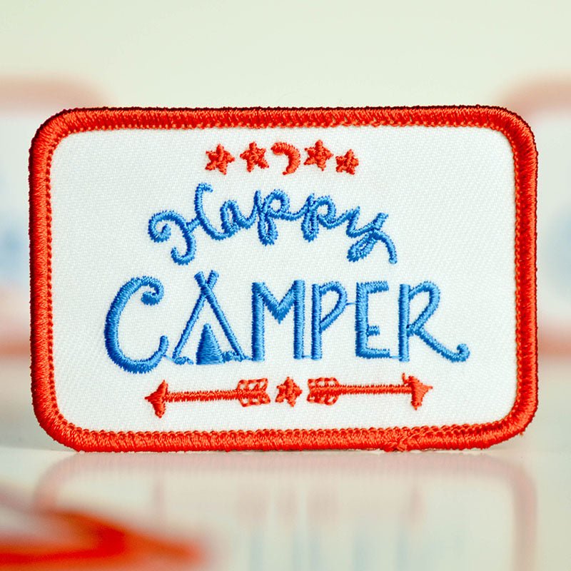Happy Camper Embroidered Patch. - M E R I W E T H E R
