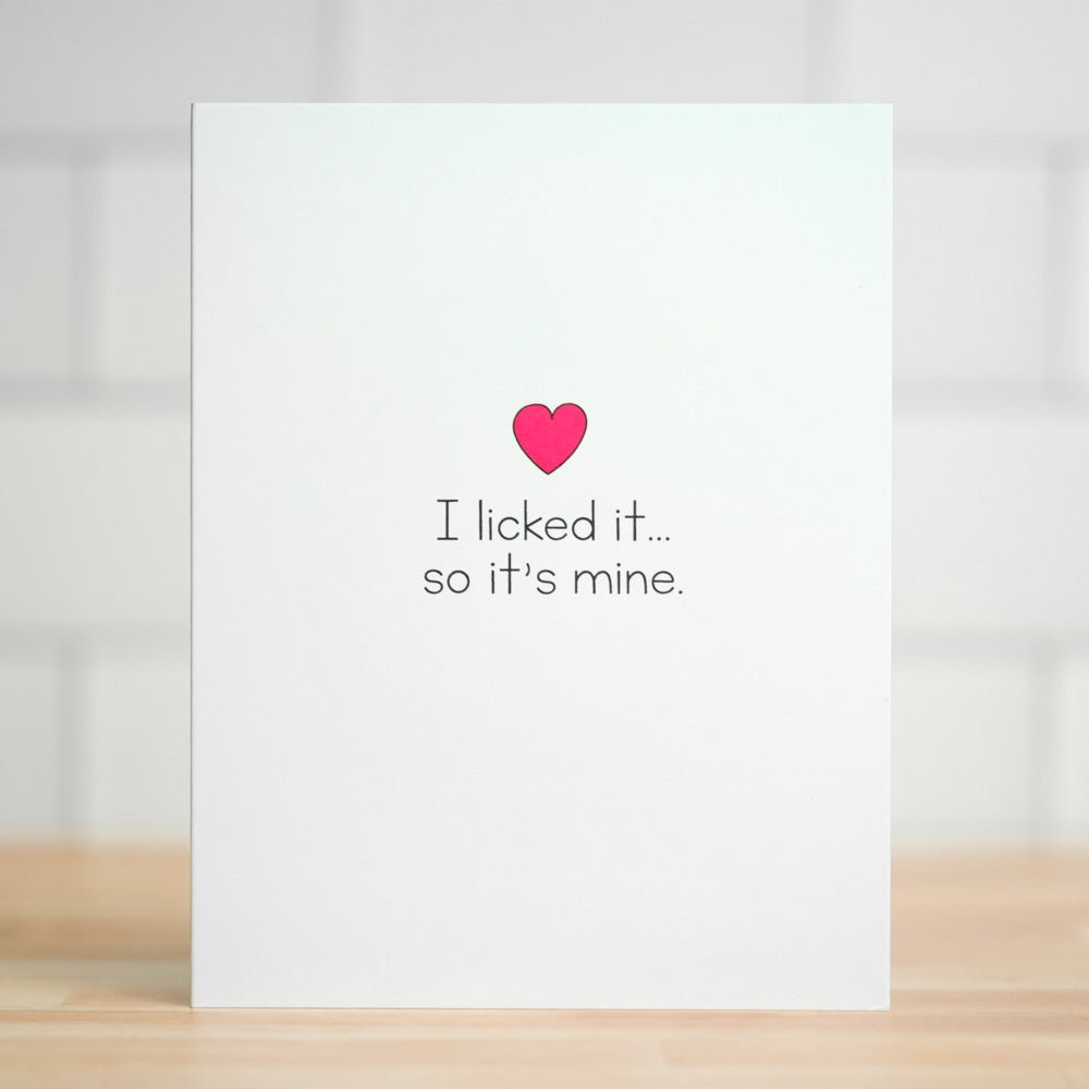 I licked it... Love card - M E R I W E T H E R