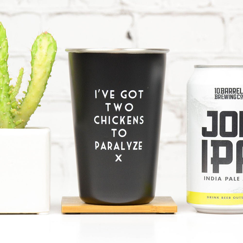 I've Got Two Chickens To Paralyze - Mistaken Lyrics Pint Glass - M E R I W E T H E R