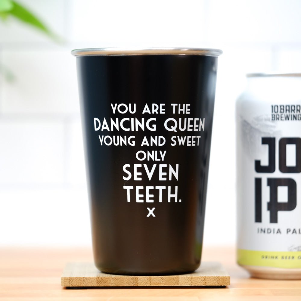 Only seven teeth - Mistaken Lyrics Pint Glass - M E R I W E T H E R