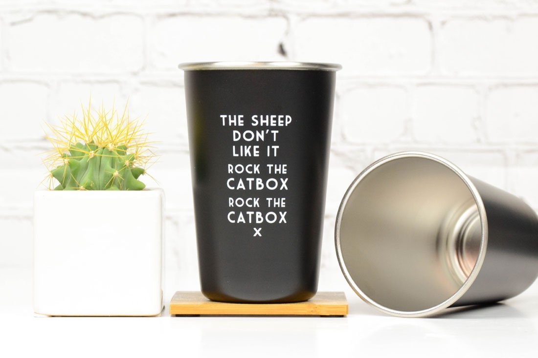 Rock the Catbox - Mistaken Lyrics Pint Glass - M E R I W E T H E R