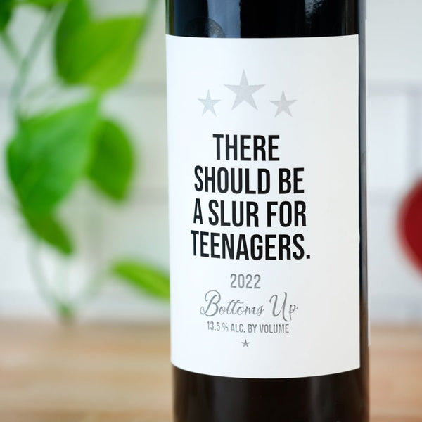 Slur for teenagers... Wine Label - M E R I W E T H E R