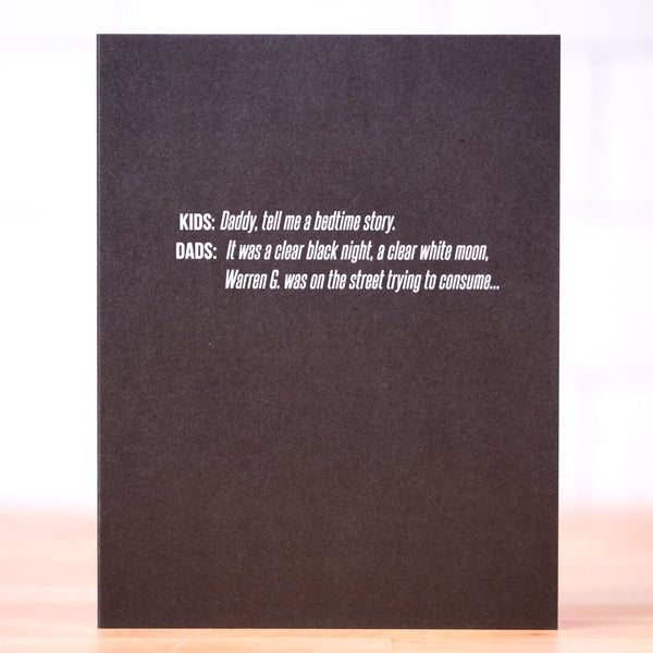 Tell me a bedtime story... Father's Day Card - M E R I W E T H E R