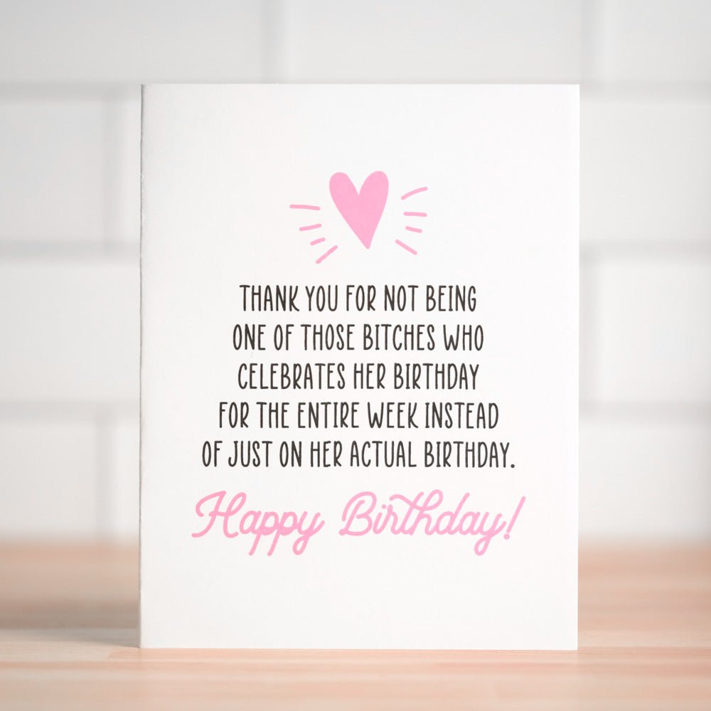 Week Long Birthdays Birthday Card – M E R I W E T H E R