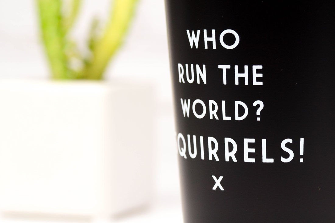 Who Run the World? Squirrels! - Mistaken Lyrics Pint Glass - M E R I W E T H E R