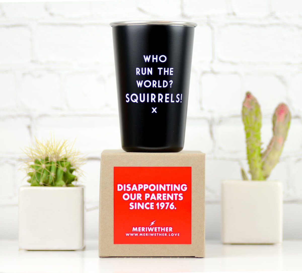 Who Run the World? Squirrels! - Mistaken Lyrics Pint Glass - M E R I W E T H E R