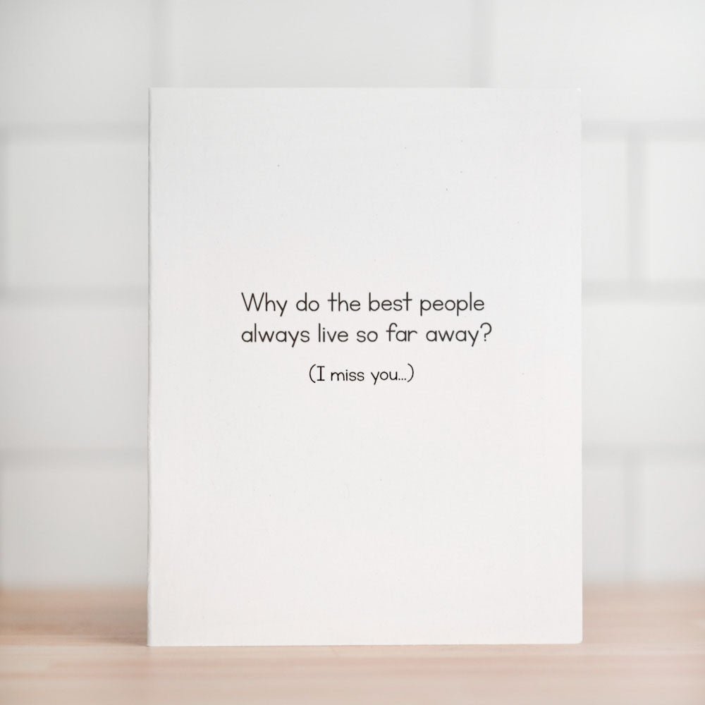 Why so far away? Besties greeting card - M E R I W E T H E R